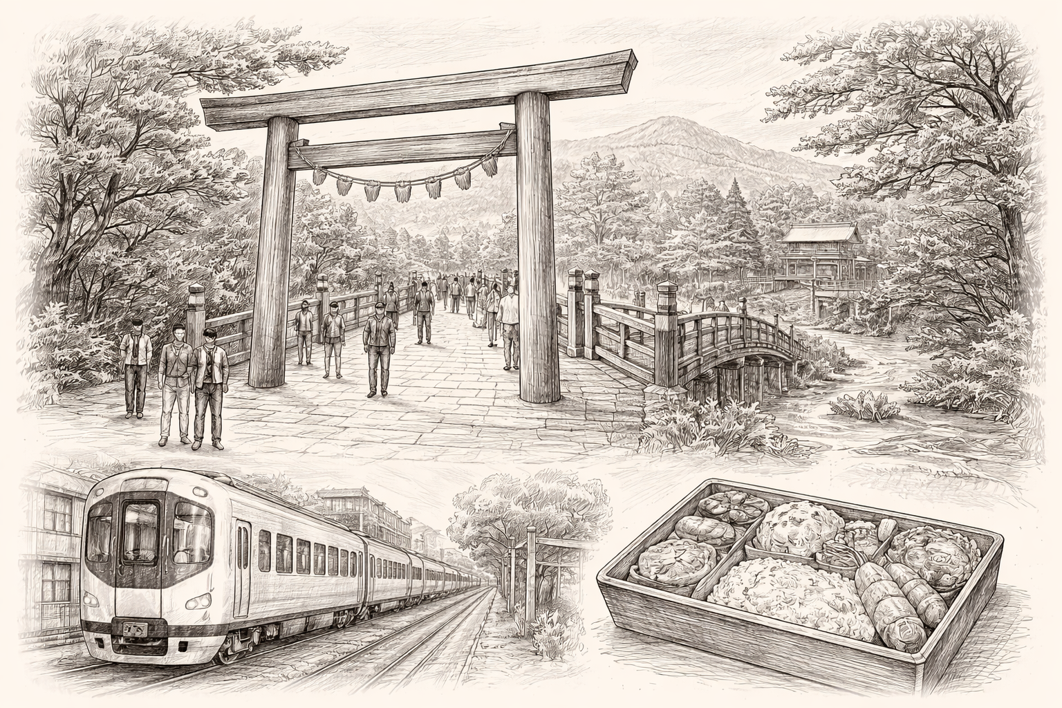 伊勢神宮 モデルコース 日帰り 電車で回れる?